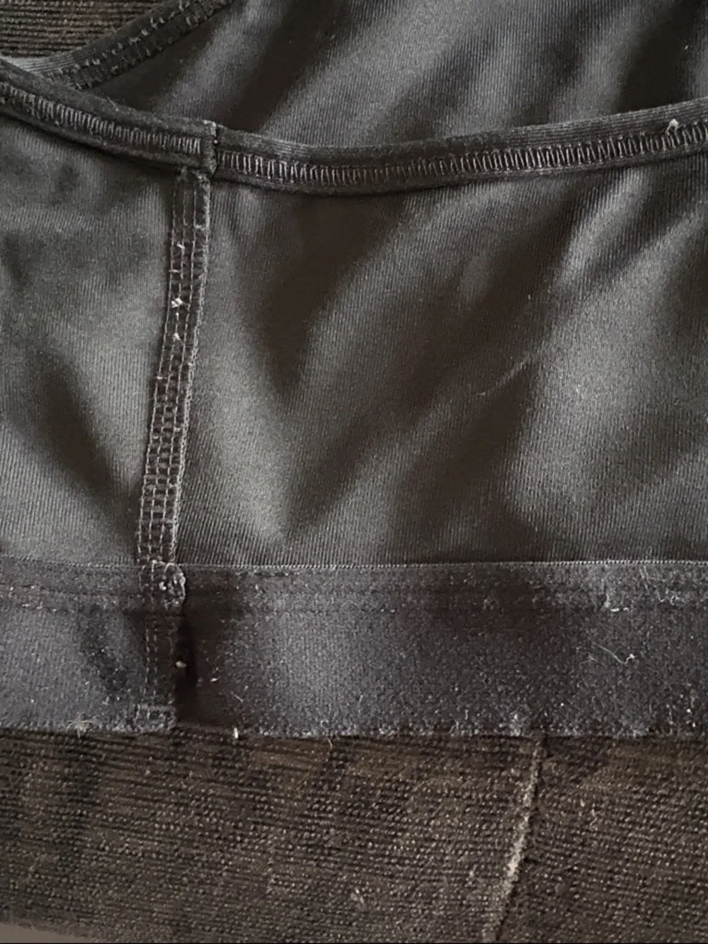 Nike Black Sports Bra with White Swoosh - Picture 6 of 7